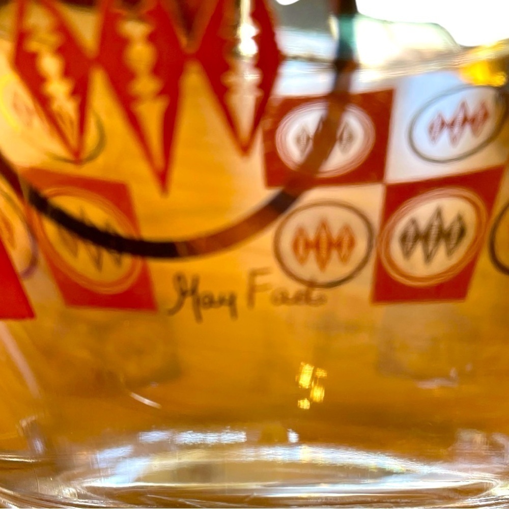Gay Fad large glass bowl, orange/gold, MCM,a few minor scratches and a tiny chip - Picture 6 of 9